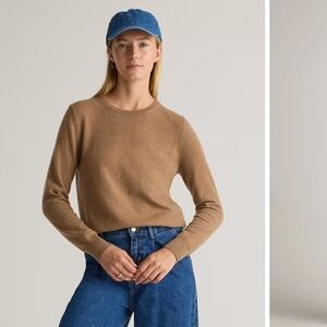 Quince Camel Tan Mongolian Cashmere Sweater L